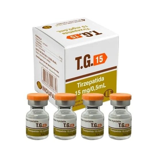 T.G Tirzepatida 15mg 4 frasco total 60mg