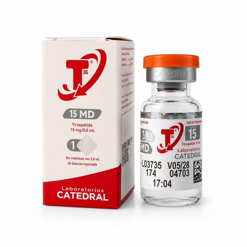T36 15MD Tirzepatida 15mg/0,6ml  |01 Frasco-ampola | 06 Doses | 3,6 mL