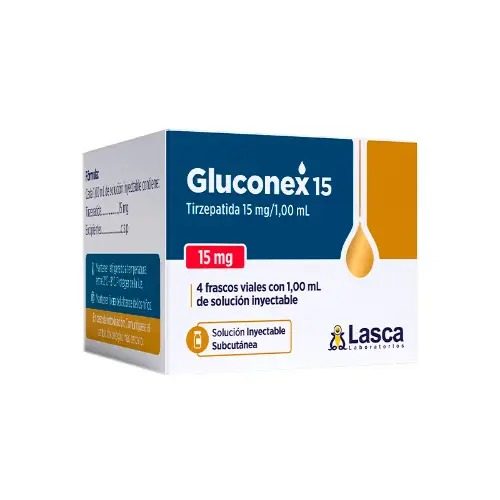 Gluconex 15 Tirzepatida 60 mg | 04 Frascos de 15 mg | 1 mL cada