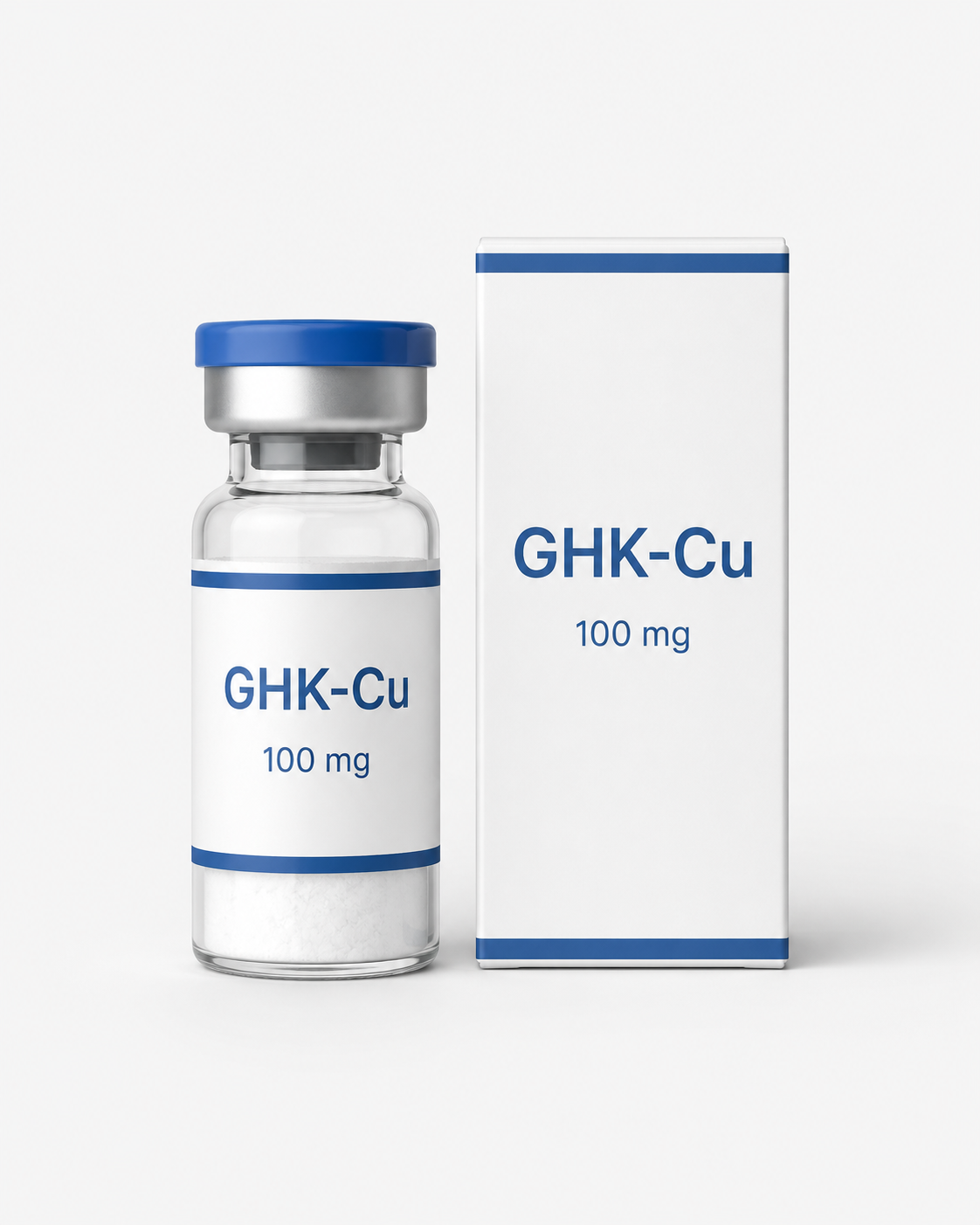 GHK-Cu 100 mg | 01 Frasco-ampola | Pó para reconstituição + Diluente