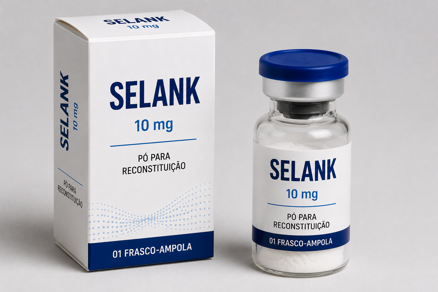 Selank 10 mg | 01 Frasco-ampola | Pó para reconstituição + Diluente