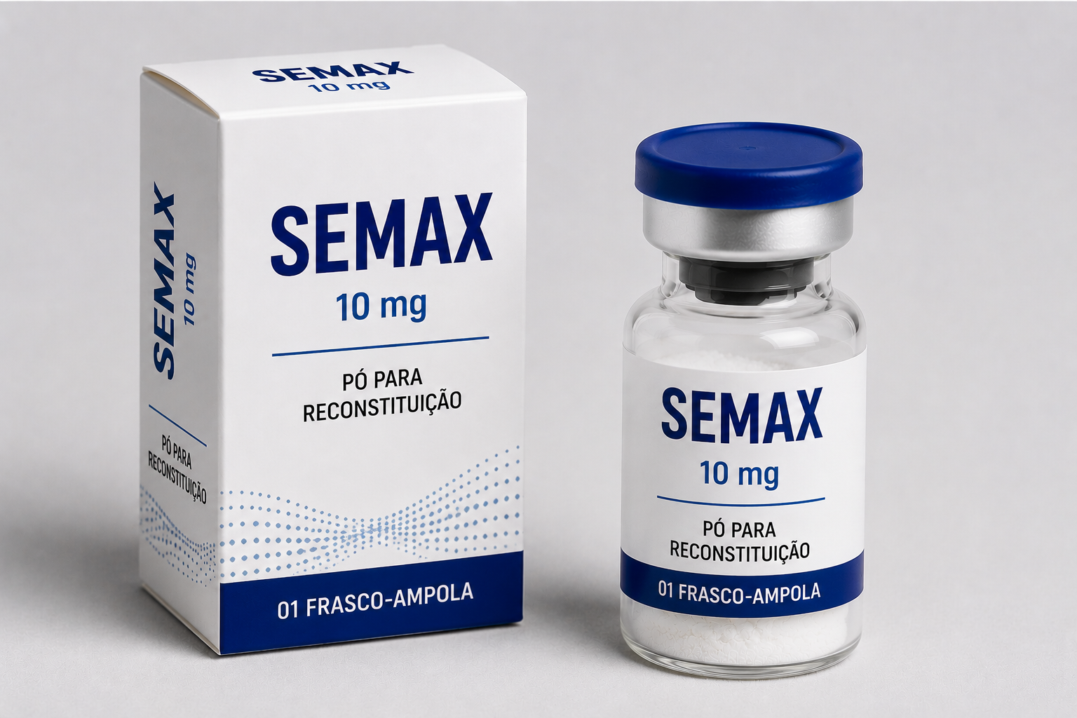 Semax 10 mg | 01 Frasco-ampola | Pó para reconstituição + Diluente
