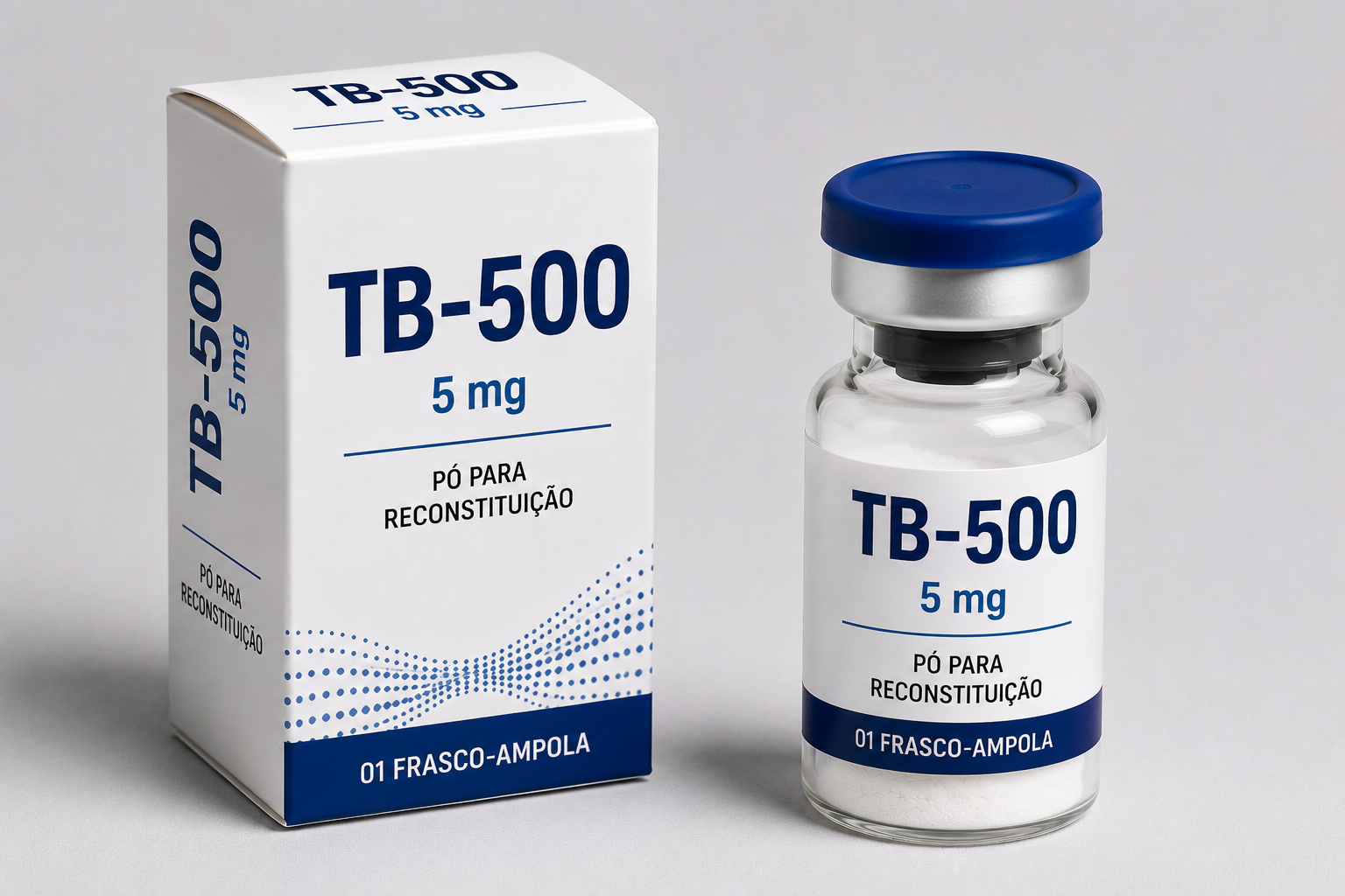 TB-500 5 mg | 01 Frasco-ampola | Pó para reconstituição + Diluente