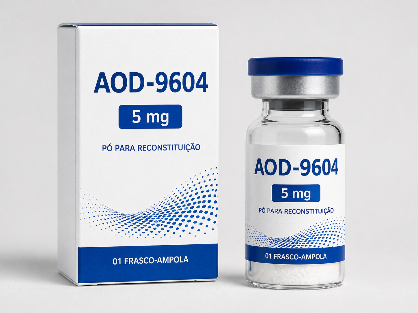 AOD-9604 5 mg | 01 Frasco-ampola | Pó para reconstituição + Diluente