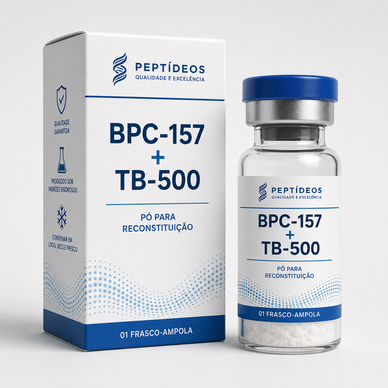 BPC-157 + TB-500 | 01 Frasco-ampola | Pó para reconstituição + Diluente
